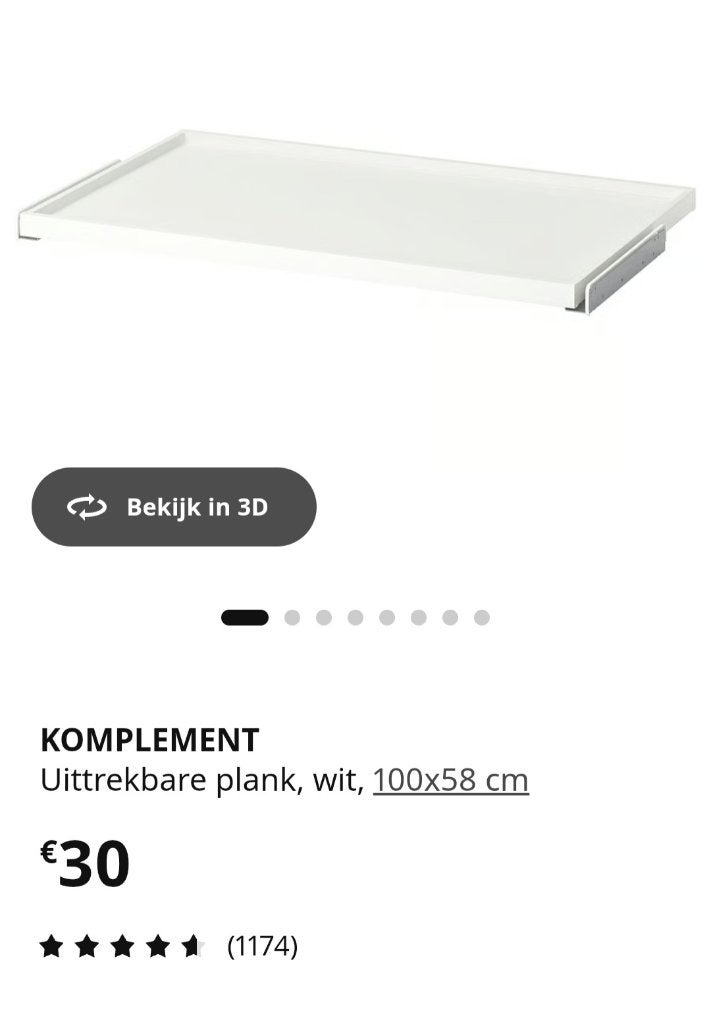 Tiroir Komplement pour armoire Pax, Enlèvement, Neuf