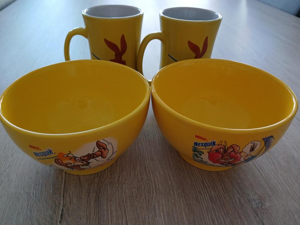 2 ontbijtsets van Nesquik, Ophalen of Verzenden, Kom(men)