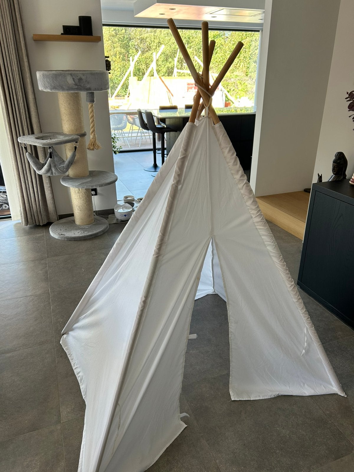 Kinder speeltent, Ophalen, Gebruikt