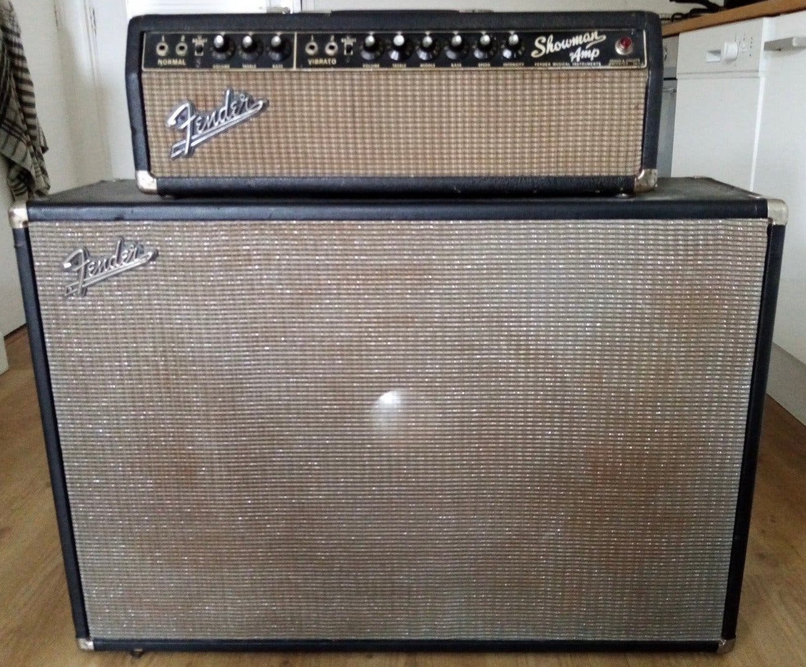 Fender Blackface Showman AMP uit 1967, Enlèvement, Utilisé, 50 à 100 watts