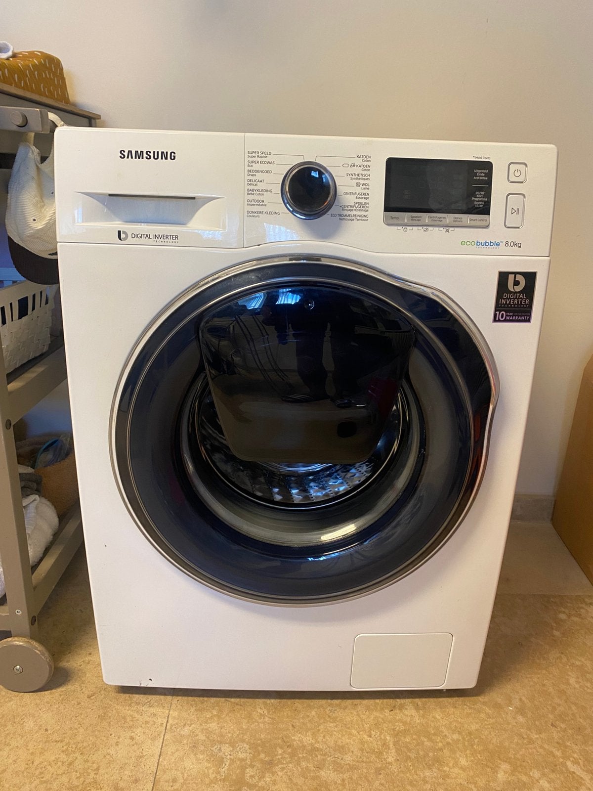 Samsung EcoBubble 8KG Wasmachine – Zeer nette staat, 8 tot 10 kg, Ophalen, Gebruikt, Voorlader