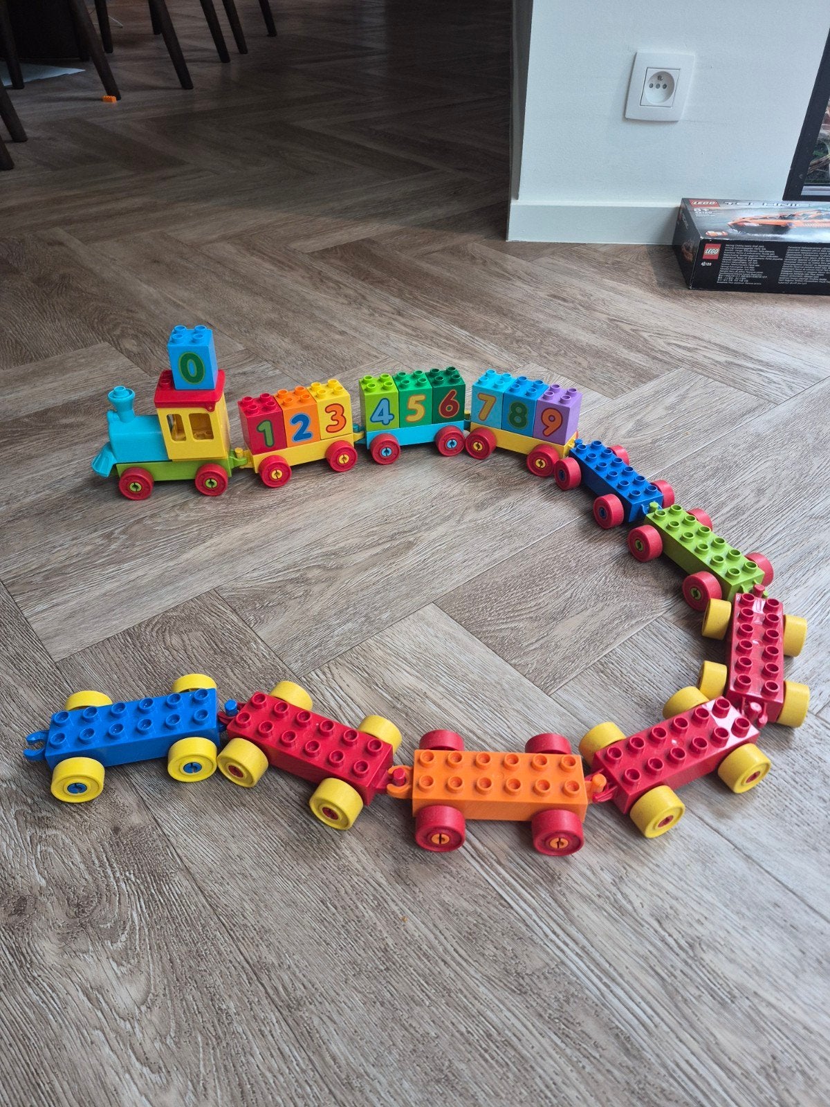 Duplo getallentrein + uitbreiding, Ophalen of Verzenden, Gebruikt