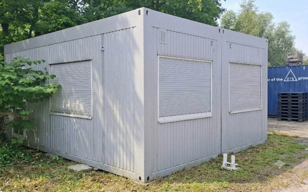 Conteneur de bureau double Algeco 6x5m, clima et volets, Enlèvement, Utilisé