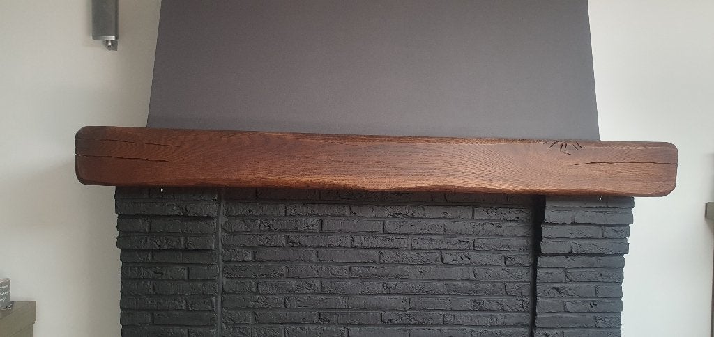eikenbalk voor schouw u-vorm, Doe-het-zelf en Bouw, Ophalen, Gebruikt