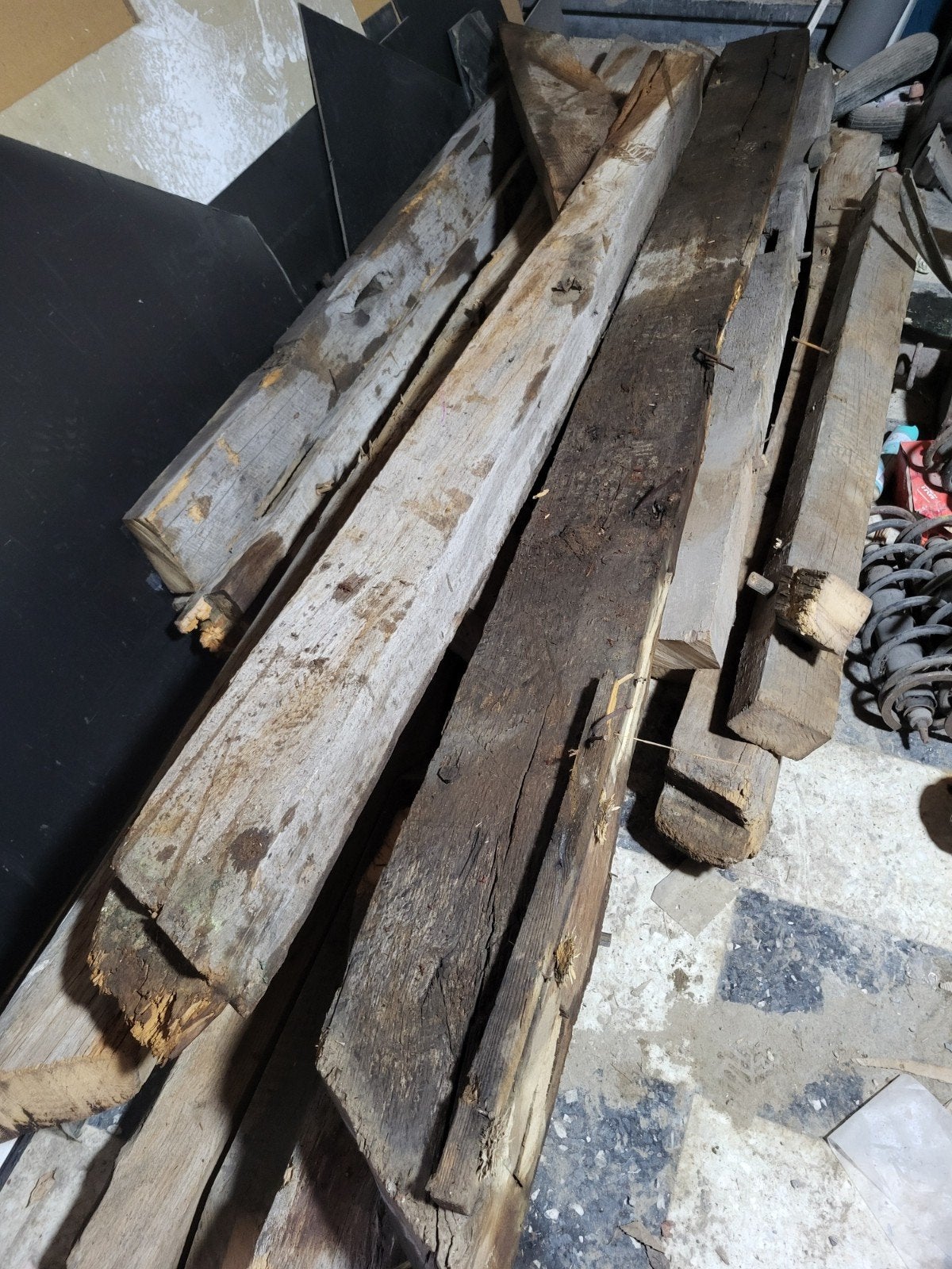 oude rustieken eiken dak gebintes, Doe-het-zelf en Bouw, Ophalen, Eiken