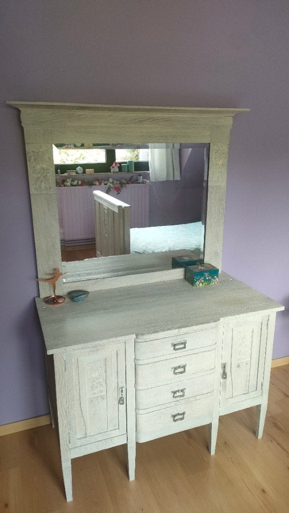Vintage twijfelaar + commode + nachtkastje, Huis en Inrichting, Ophalen, Gebruikt, Twijfelaar, Landelijk