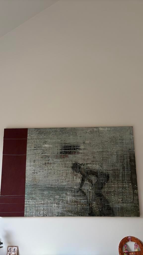 Herve Martijn acryl op doek, Antiek en Kunst, Ophalen of Verzenden