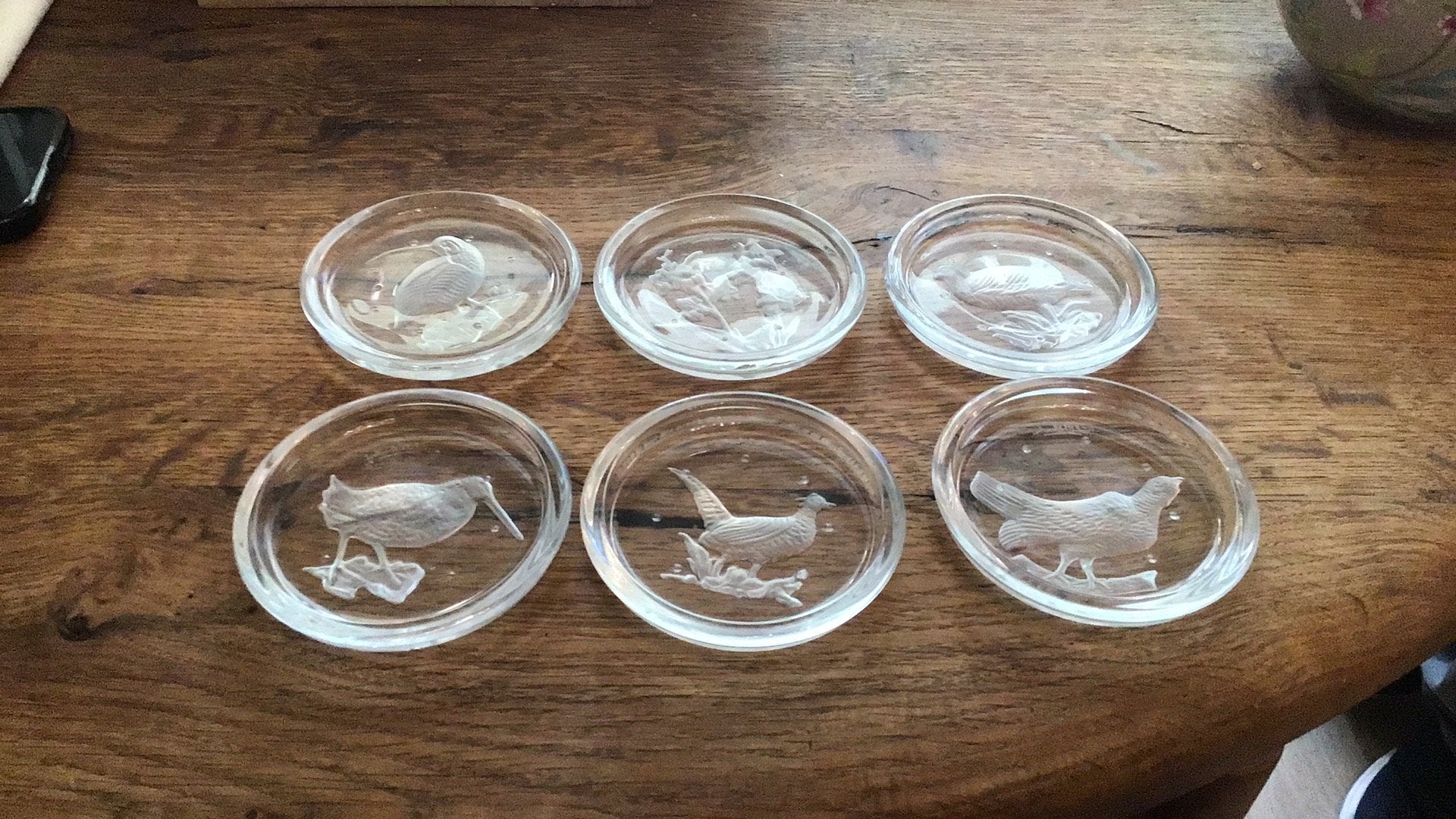 6 stuks glasonderzetters in kristal vsl, Ophalen of Verzenden