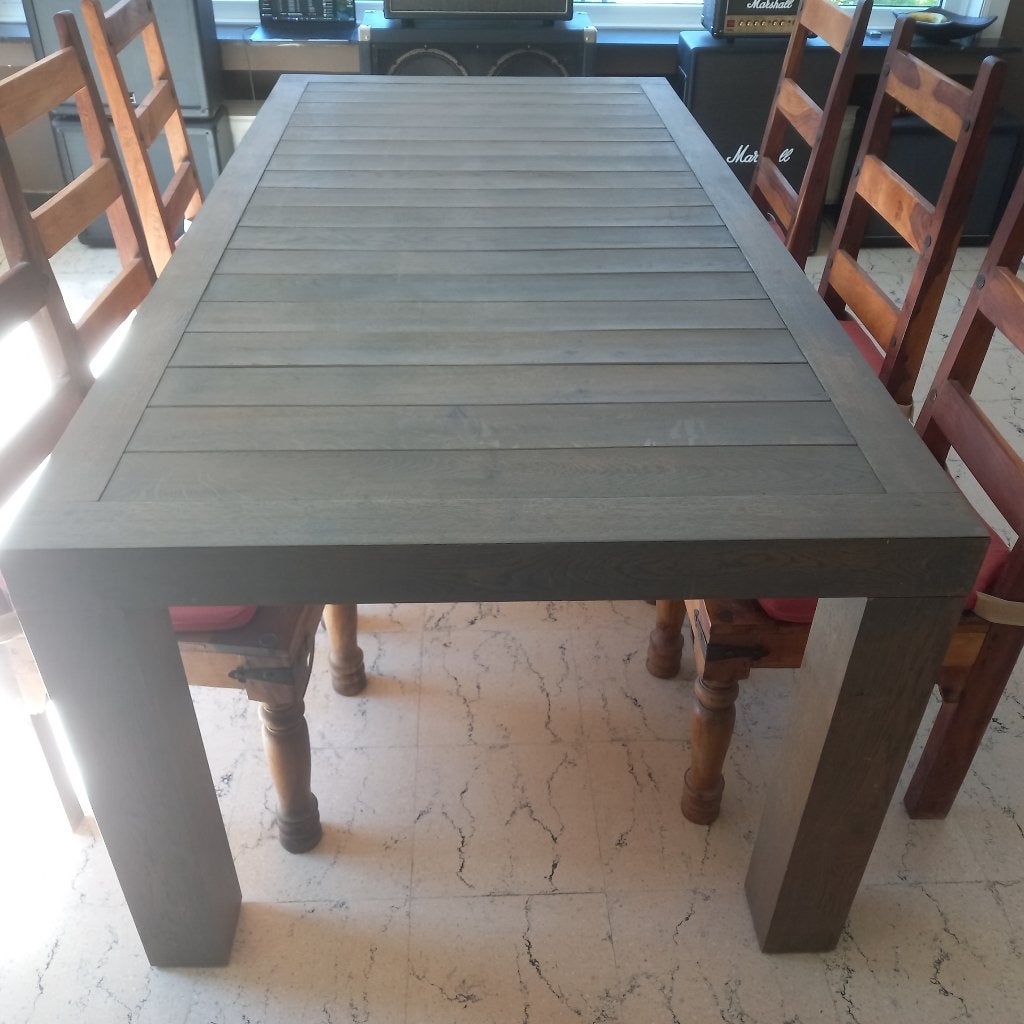 Table pour salle à manger bois 2,20m x 1,00m, Ophalen, Vijf personen of meer
