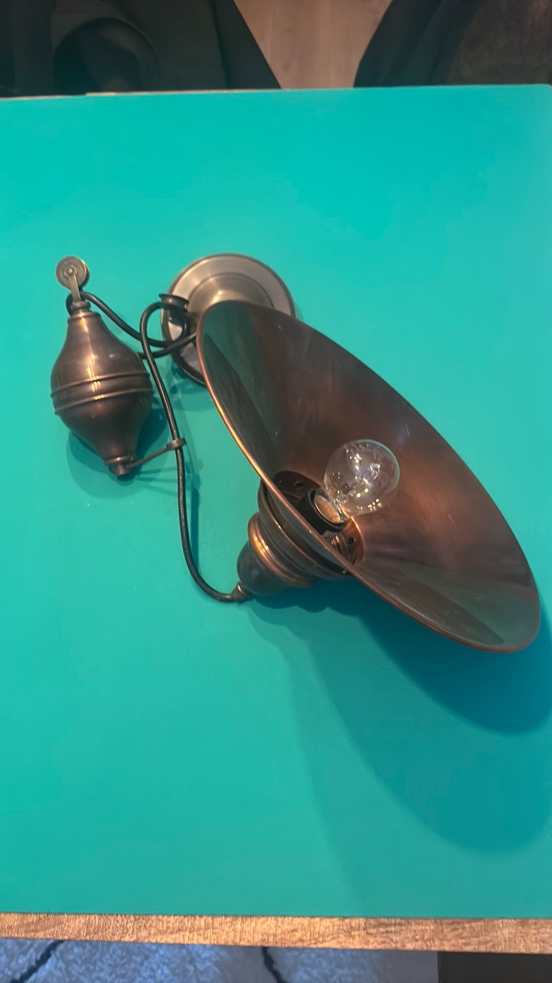 Lampe Cuivre, Enlèvement, Utilisé, Marron