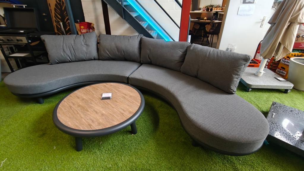 Alu loungeset organisch antraciet, Tuin en Terras, Ophalen, Nieuw, Aluminium, Loungeset