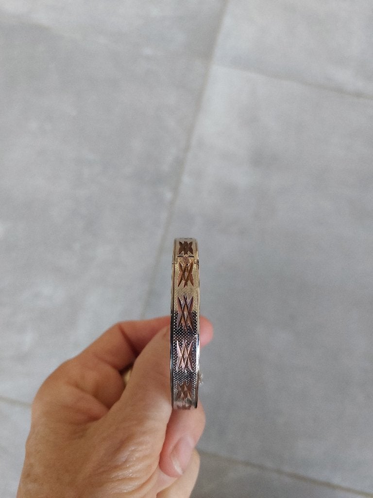 Bracelet acier, Handtassen en Accessoires, Ophalen, Zo goed als nieuw, Staal