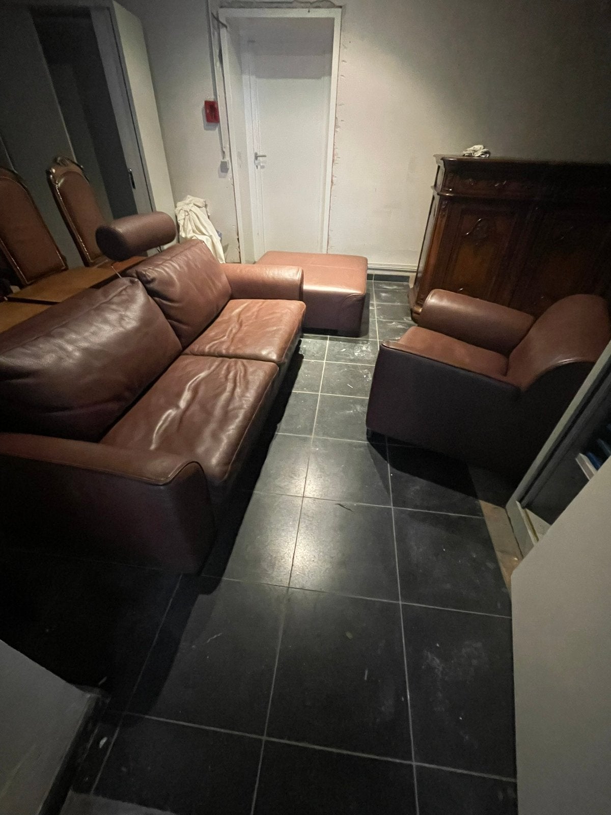 Bruine leren lounge van Rolf Benz, Huis en Inrichting, Ophalen