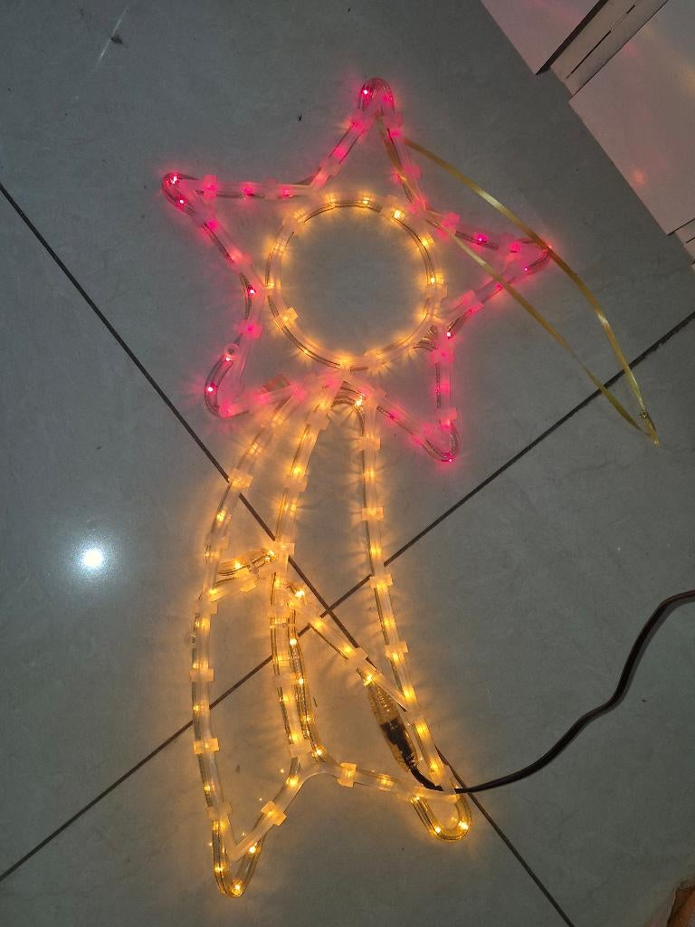 Étoile Filante Lumineuse LED – Décoration de Noël (57 cm), Divers, Enlèvement, Utilisé