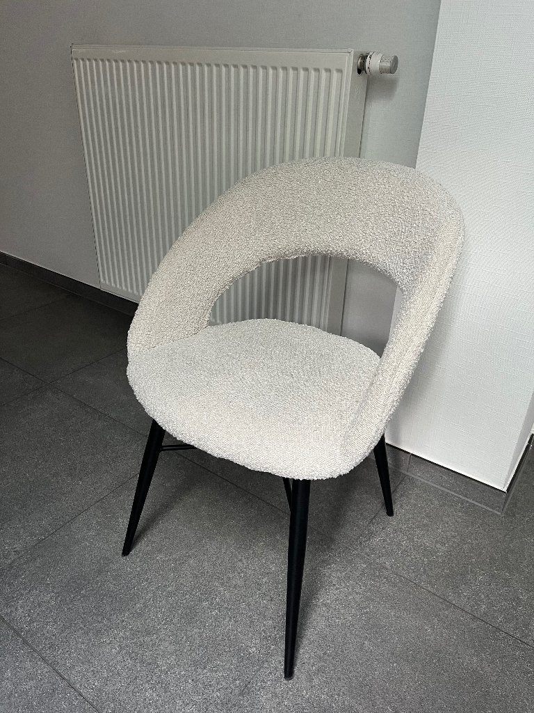 6x teddy stoelen, Ophalen, Teddy, Japandi, Wit, Zo goed als nieuw