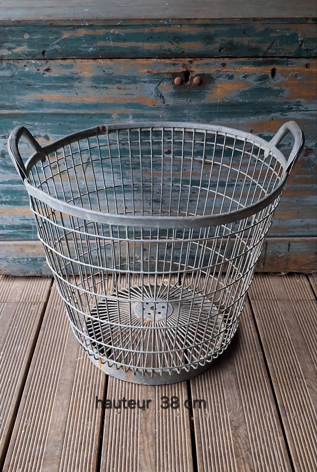 ancien panier à pomme de terre 
acier galvanisé, Enlèvement