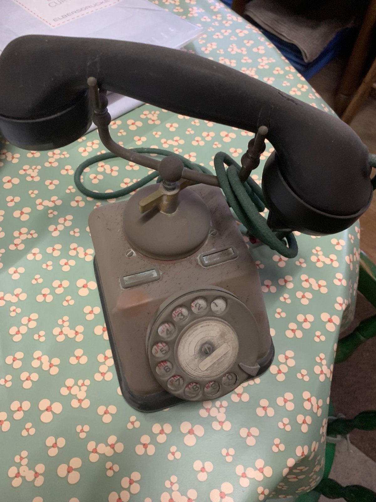 Oude koperen telefoon, Telecommunicatie, Ophalen, Gebruikt, Met draaischijf