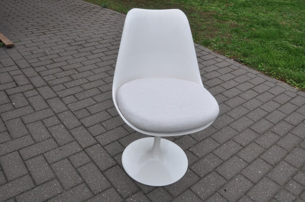 Tulip Chair van fabrikant Rudi Bonzanini, Huis en Inrichting, Ophalen, Gebruikt, Wit, Metaal