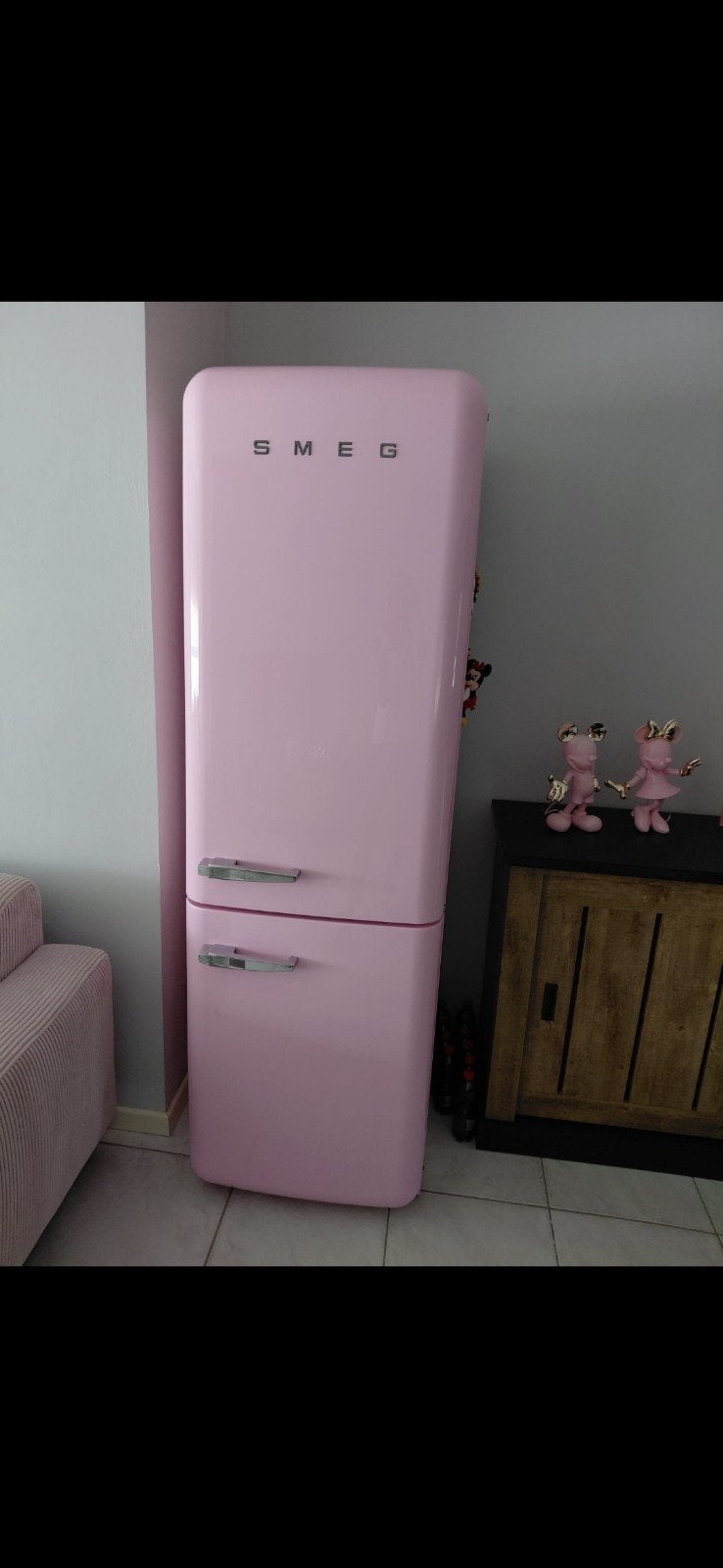 Frigo merk smeg, Elektronische apparatuur, Ophalen, Gebruikt, Met vriesvak, 160 cm of meer