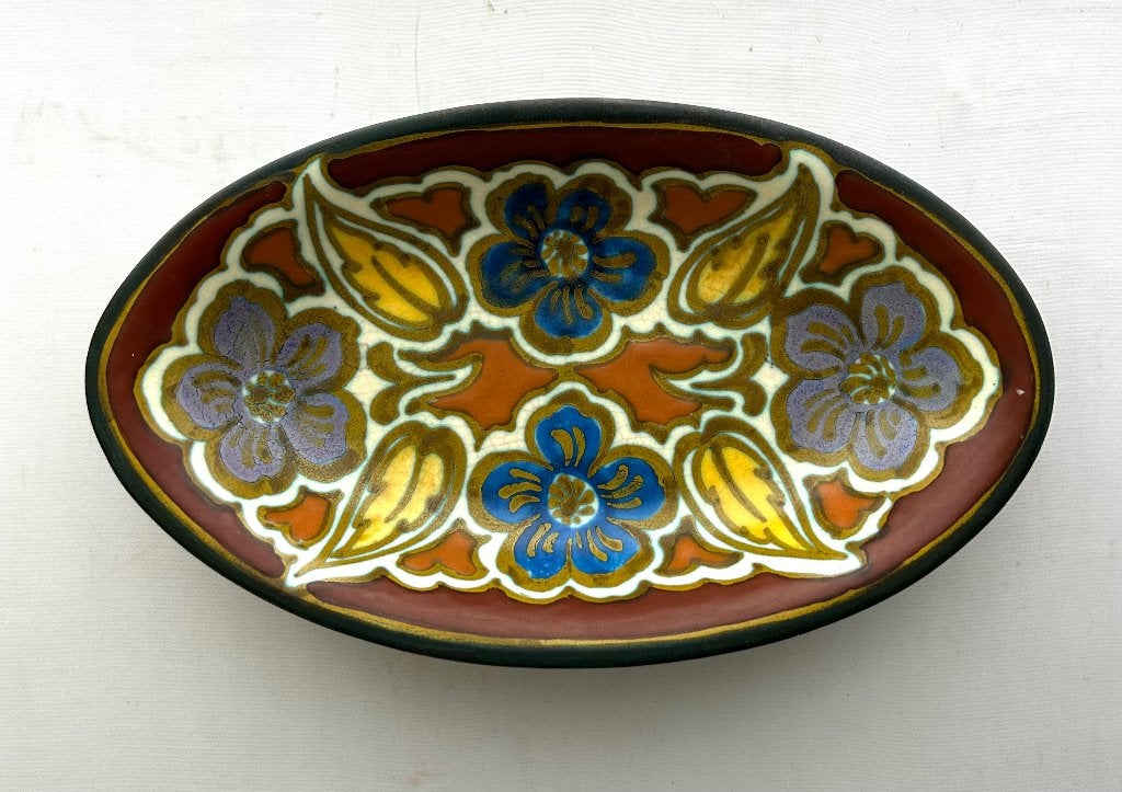 Art Deco Gouda Nederland schaal keramiek, Ophalen of Verzenden