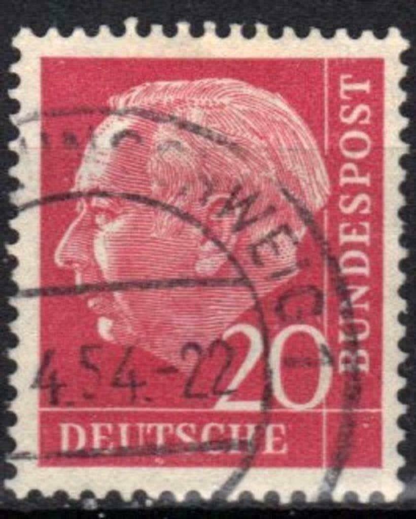 Duitsland Bundespost 1953-1954 - Yvert 69 - Heuss (ST), Verzenden, Gestempeld