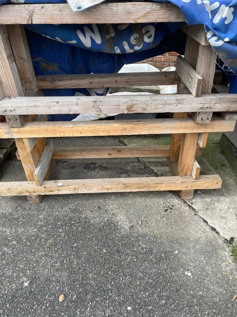 2 Houten rekken voor verschillende doeleinden, Jardin & Terrasse, Enlèvement, Comme neuf