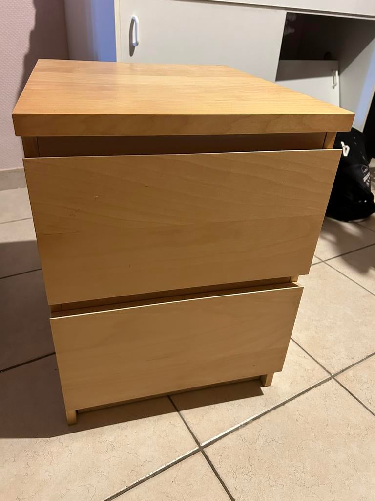 Ikea MALM nachtkastje, Ophalen, Zo goed als nieuw, Minder dan 45 cm, 55 tot 70 cm