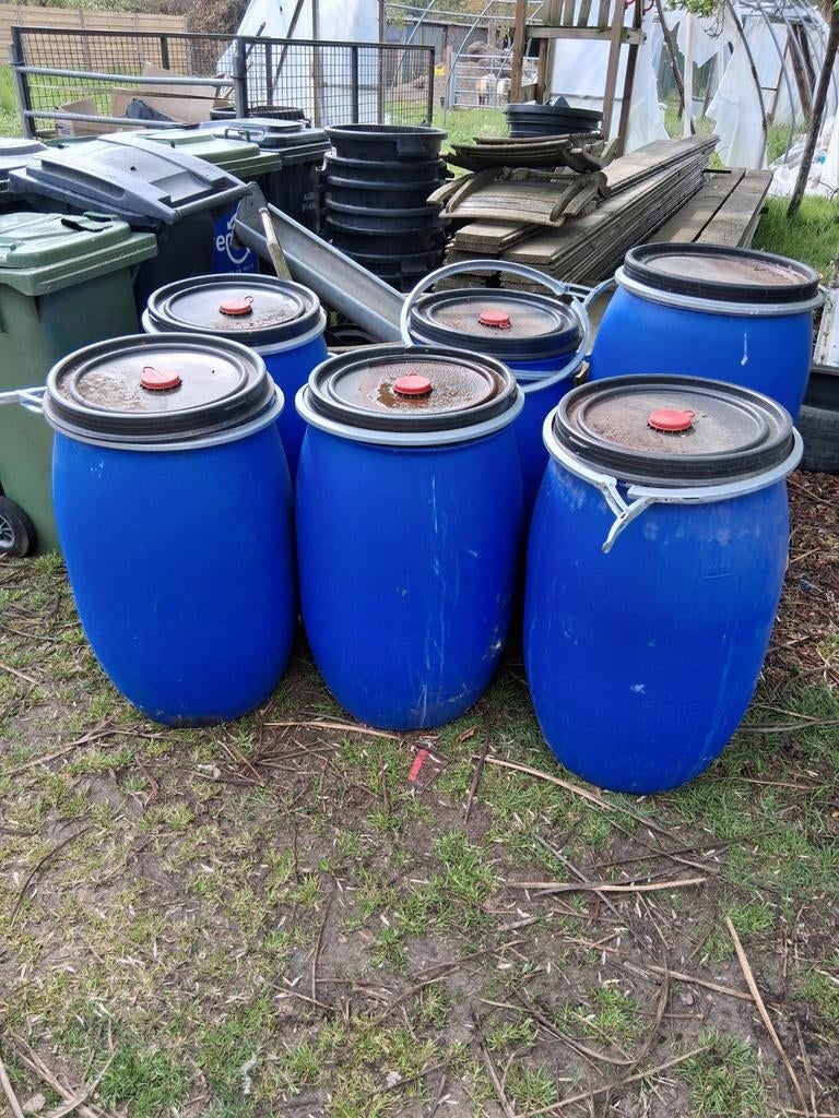 Blauwe vaten, Tuin en Terras, Ophalen