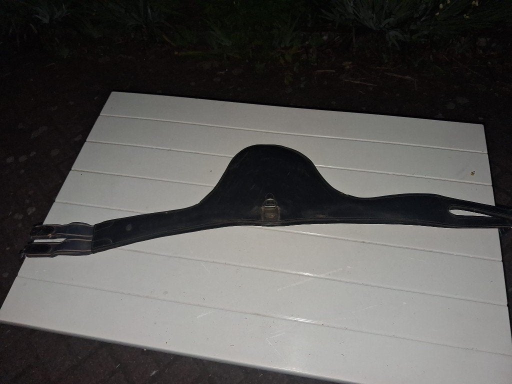 Kavalkade lederen springsingel met buikflap – 130 cm – Zwart, Enlèvement ou Envoi, Utilisé, Autres marques, Obstacle
