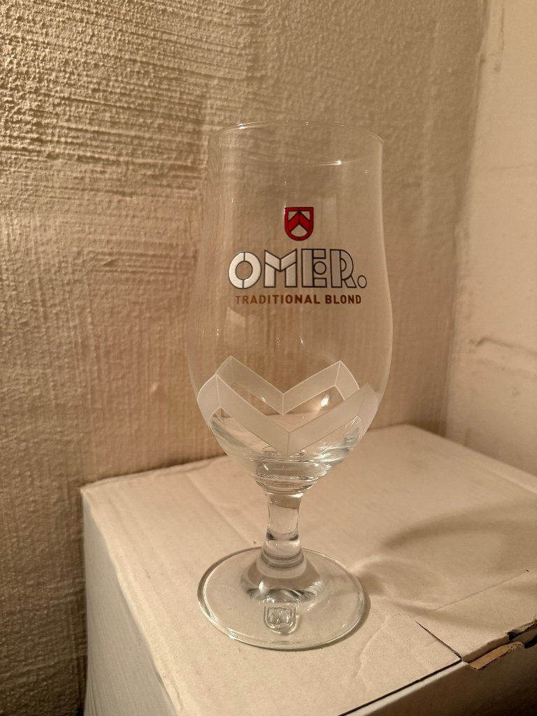 27 Omer bierglazen, Ophalen of Verzenden, Zo goed als nieuw, Bierglas