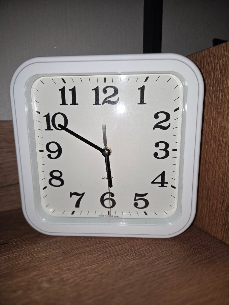 Wandklok Nieuw, Wandklok, Wit, Analoog, Werkt op batterijen