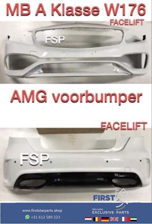 W176 Facelift AMG Voorbumper Achterbumper Diffuser A Klasse, Gebruikt, -, Voor, Ophalen of Verzenden