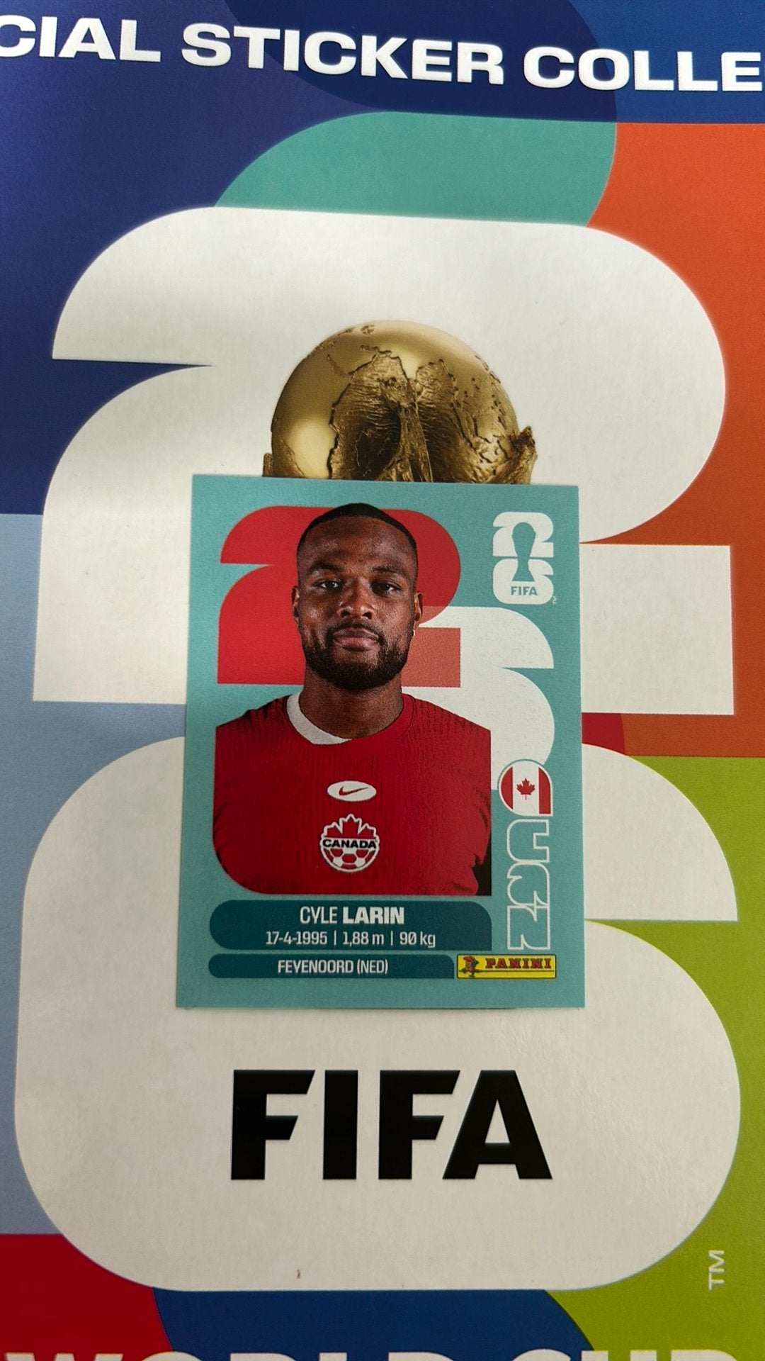 Panini coupe du monde 2026 Cyle Larin, Enlèvement ou Envoi, Neuf