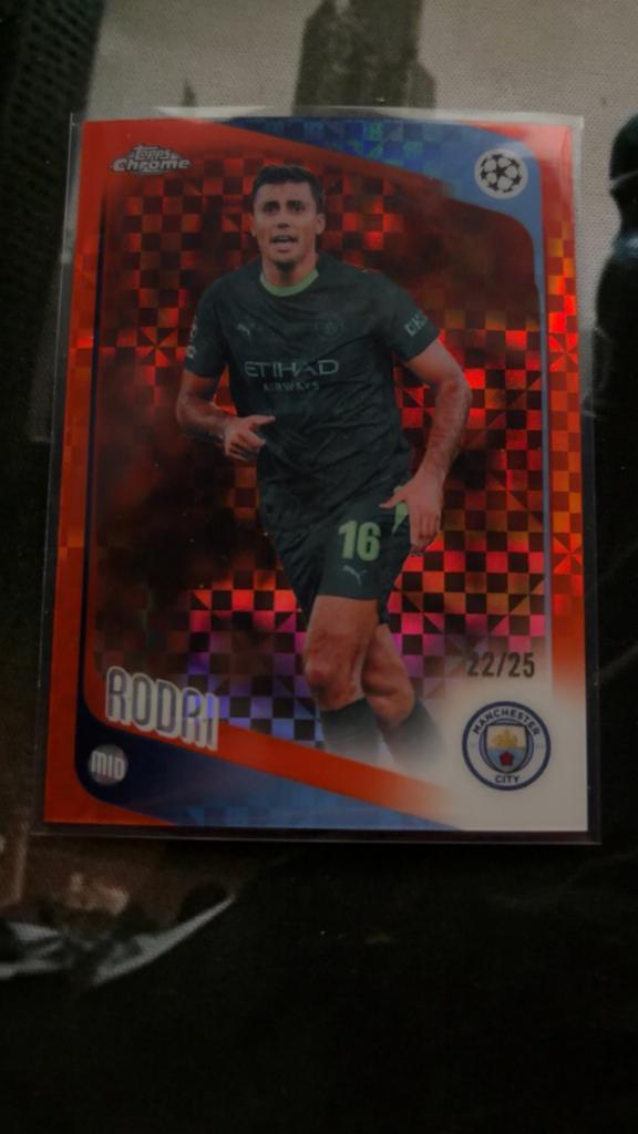 Topps Chrome 2025/2026 Rodri 22/25, Ophalen, Nieuw, Plaatje