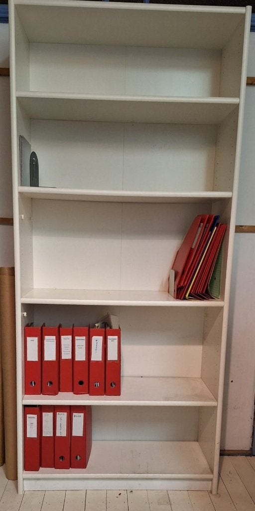 stevig wit boekenrek, Huis en Inrichting, Ophalen, Met plank(en), Gebruikt, 200 cm of meer