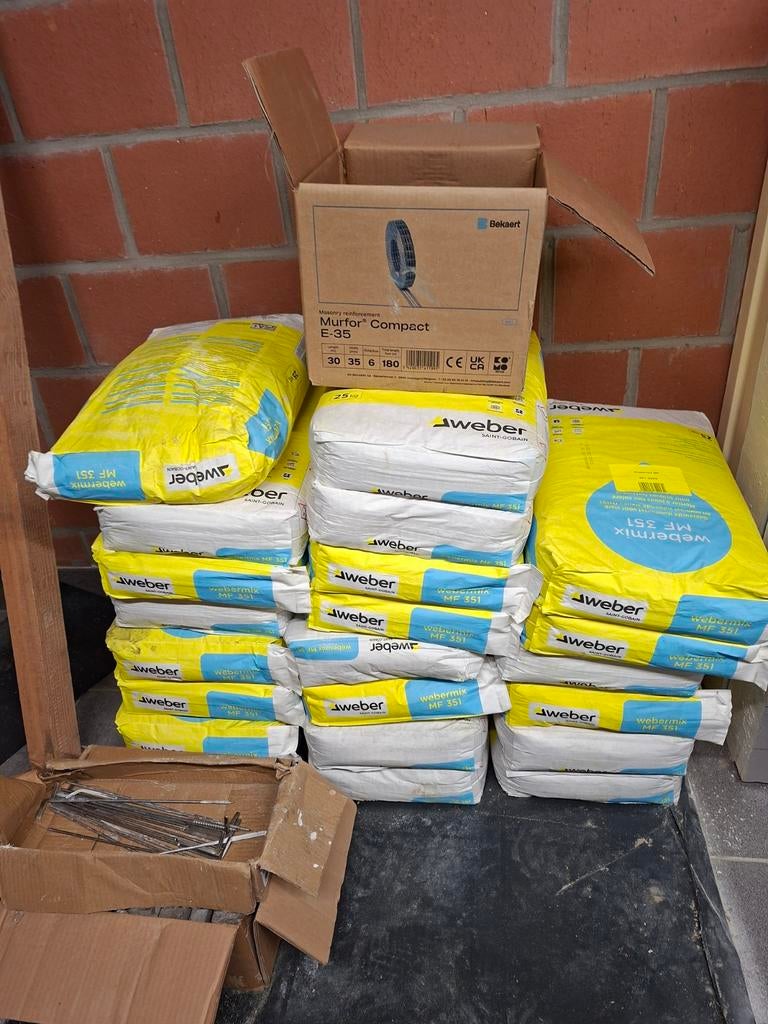 40x25kg webermix mf 351 kleur 2000, Ophalen