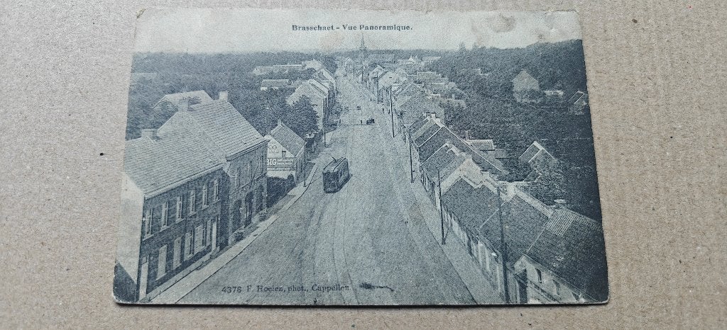 Brasschaet 4376 hoelen vue panoramique 1911 TRAM, Envoi, Avant 1920, Affranchie, Anvers