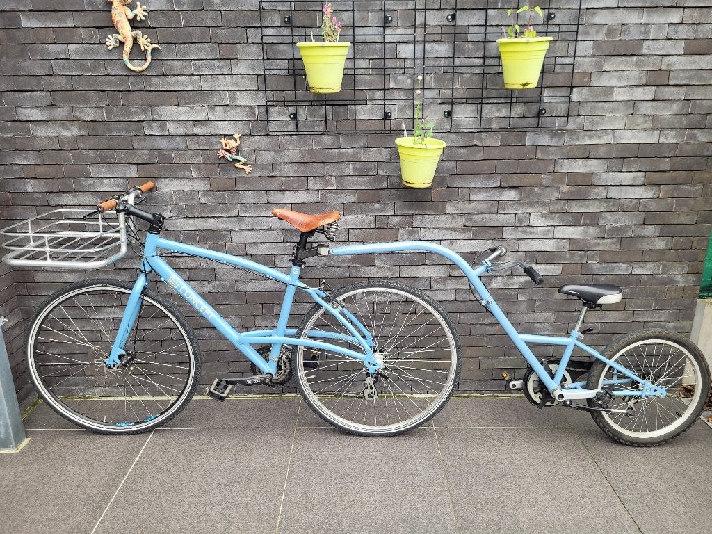 Herenfiets en follow me, Ophalen, Gebruikt, Versnellingen