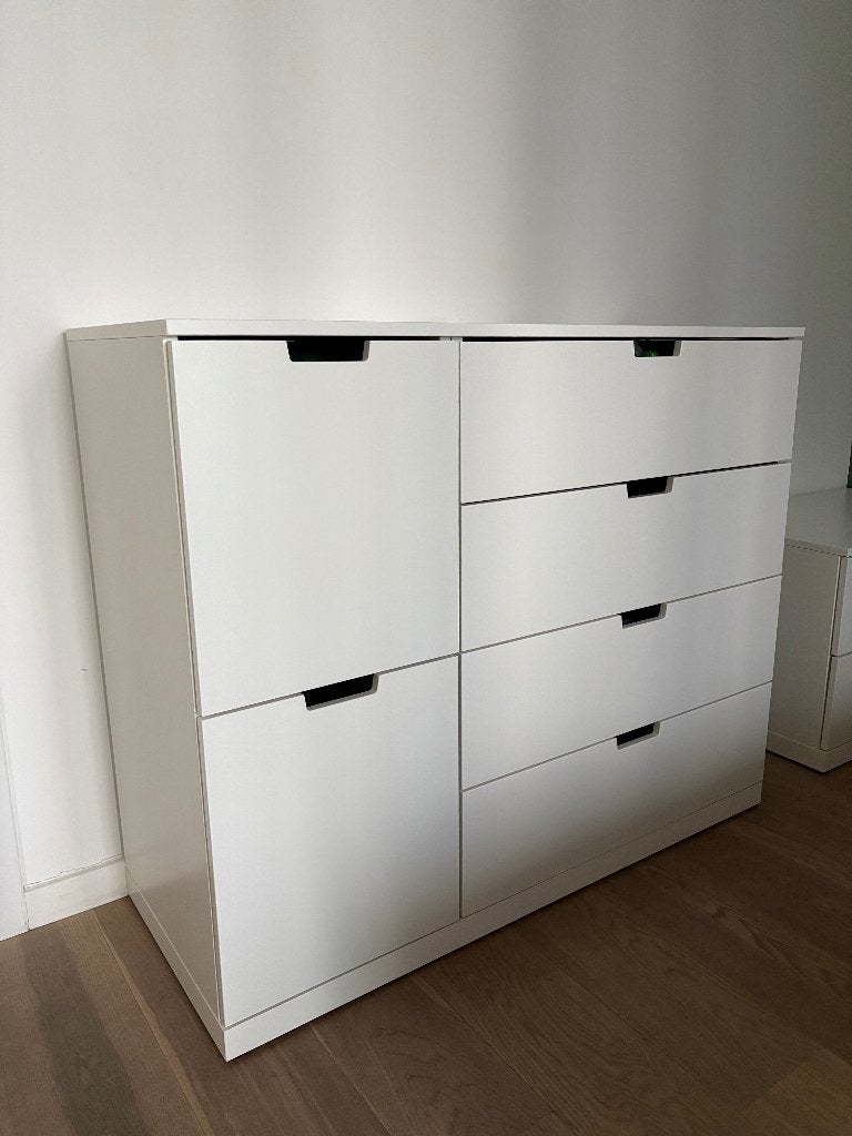 Commode IKEA NORDLI 6 tiroirs (blanc) comme neuve., Huis en Inrichting, Ophalen, 100 tot 150 cm, 5 laden of meer, Zo goed als nieuw