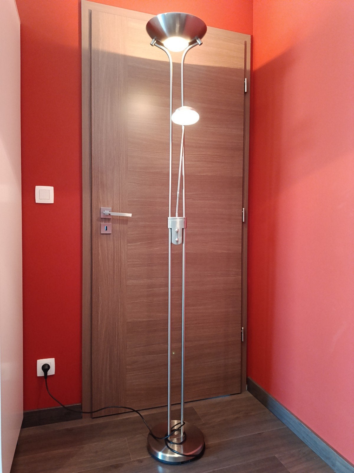 Stalamp / vloerlamp met leeslamp dimbaar licht, Maison & Meubles, Lampes | Lampadaires, Enlèvement