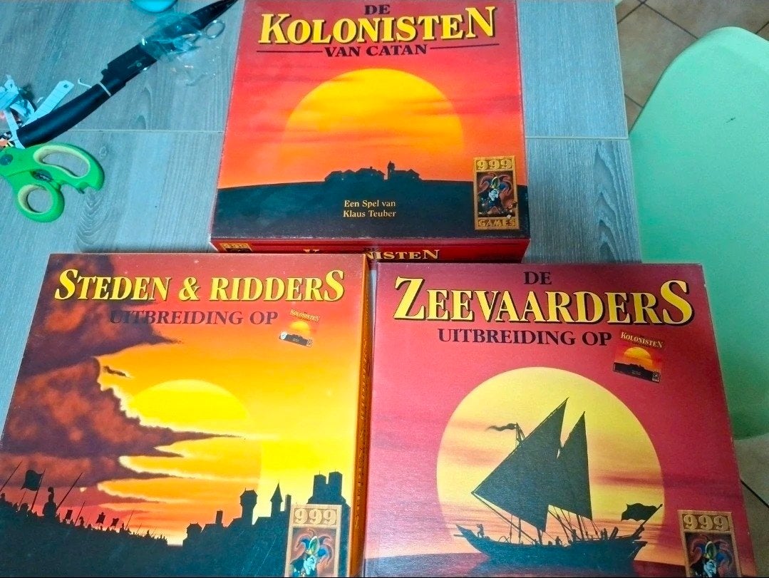 vintage kolonisten van Catan bordspel + 2 uitbreidingssets, Ophalen of Verzenden