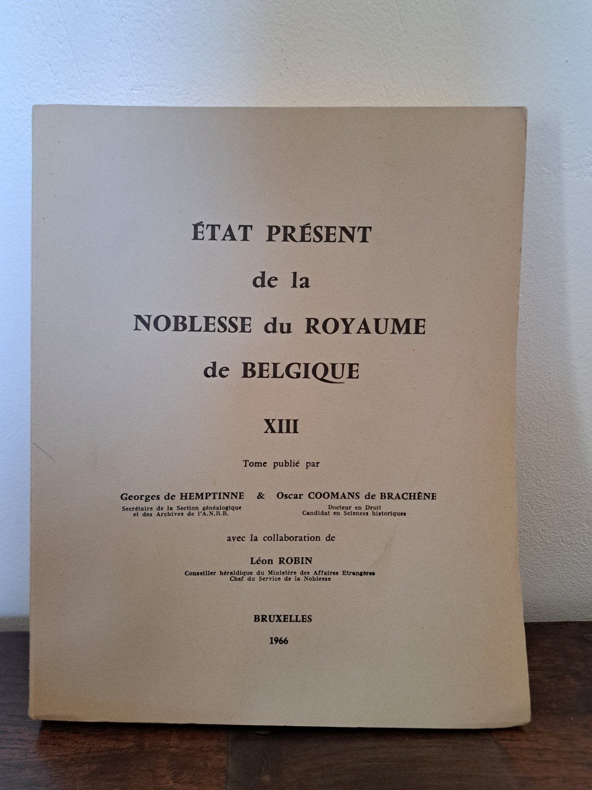 État Présent de la Noblesse du Royaume de Belgique, Enlèvement ou Envoi