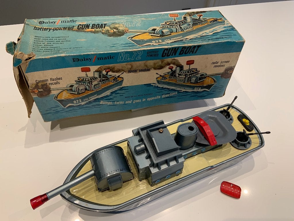 072 U.S.S. Farragut Cap Firing Gun Boat, Antiek en Kunst, Ophalen of Verzenden