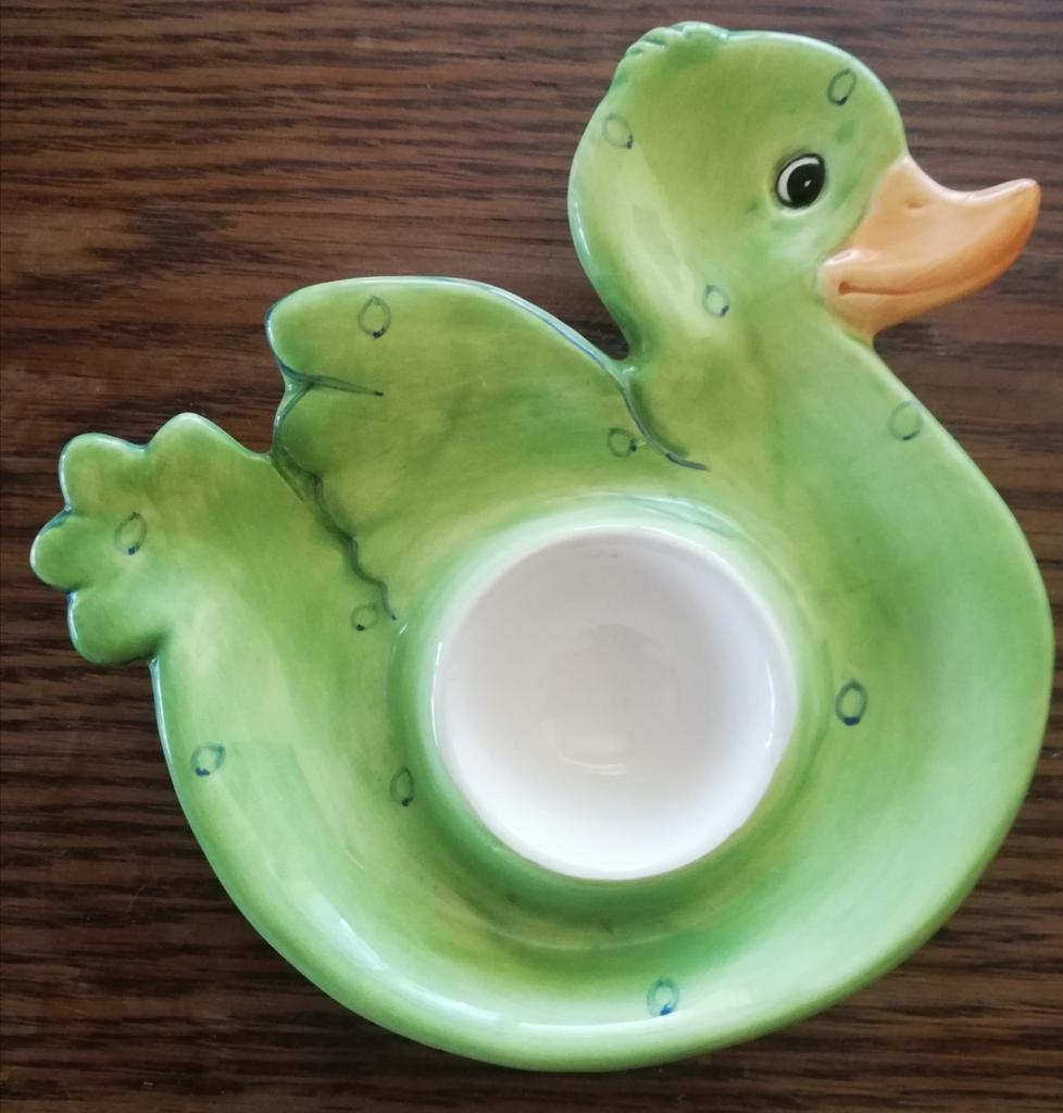 Coquetier en forme de canard vert, Divers, Pâques, Comme neuf, Enlèvement ou Envoi