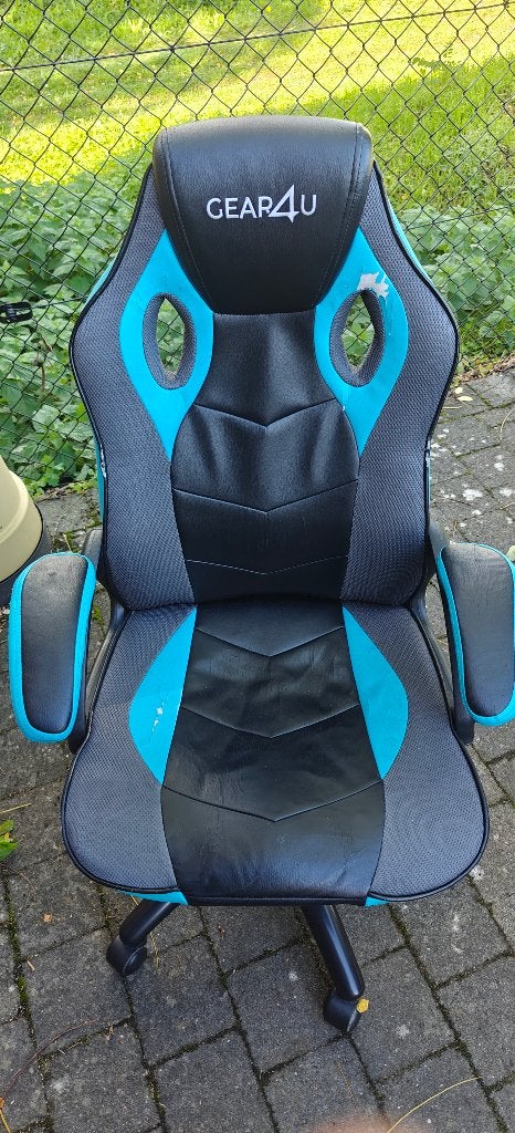Gamingstoel bureaustoel Gear4U, Huis en Inrichting, Ophalen, Gebruikt, Blauw, Ergonomisch