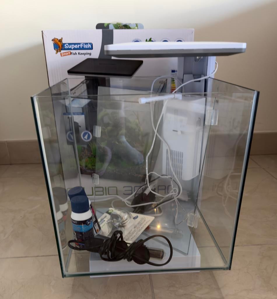Aquarium superfish qubiq 30 pro wit, Enlèvement, Comme neuf, Filter, Superfish