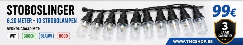 Nieuwe First Class Strobe Rope BLUE 6.20m, Ophalen of Verzenden, Nieuw, Licht, Geluidgestuurd