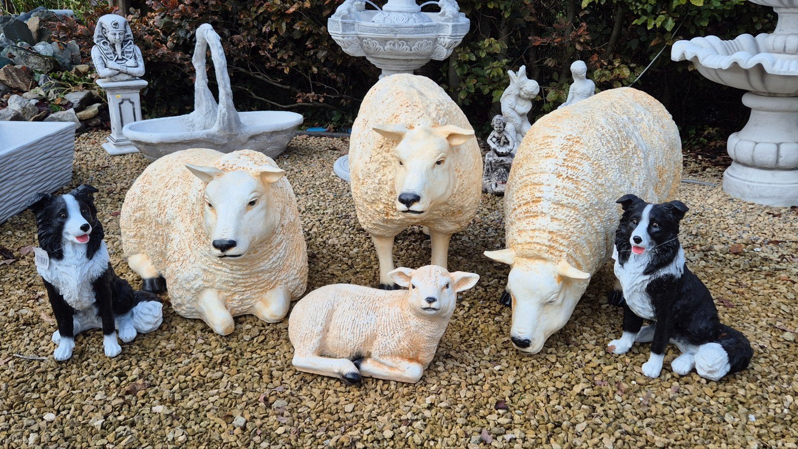 texel schapen,  lam of border collie,  beelden, Ophalen, Nieuw, Kunststof, Dierenbeeld