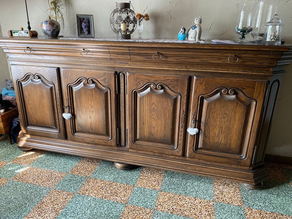 meubles de salle à manger en chêne massif, Ophalen, Gebruikt, Classique/ rustique, 4 tot 6 stoelen