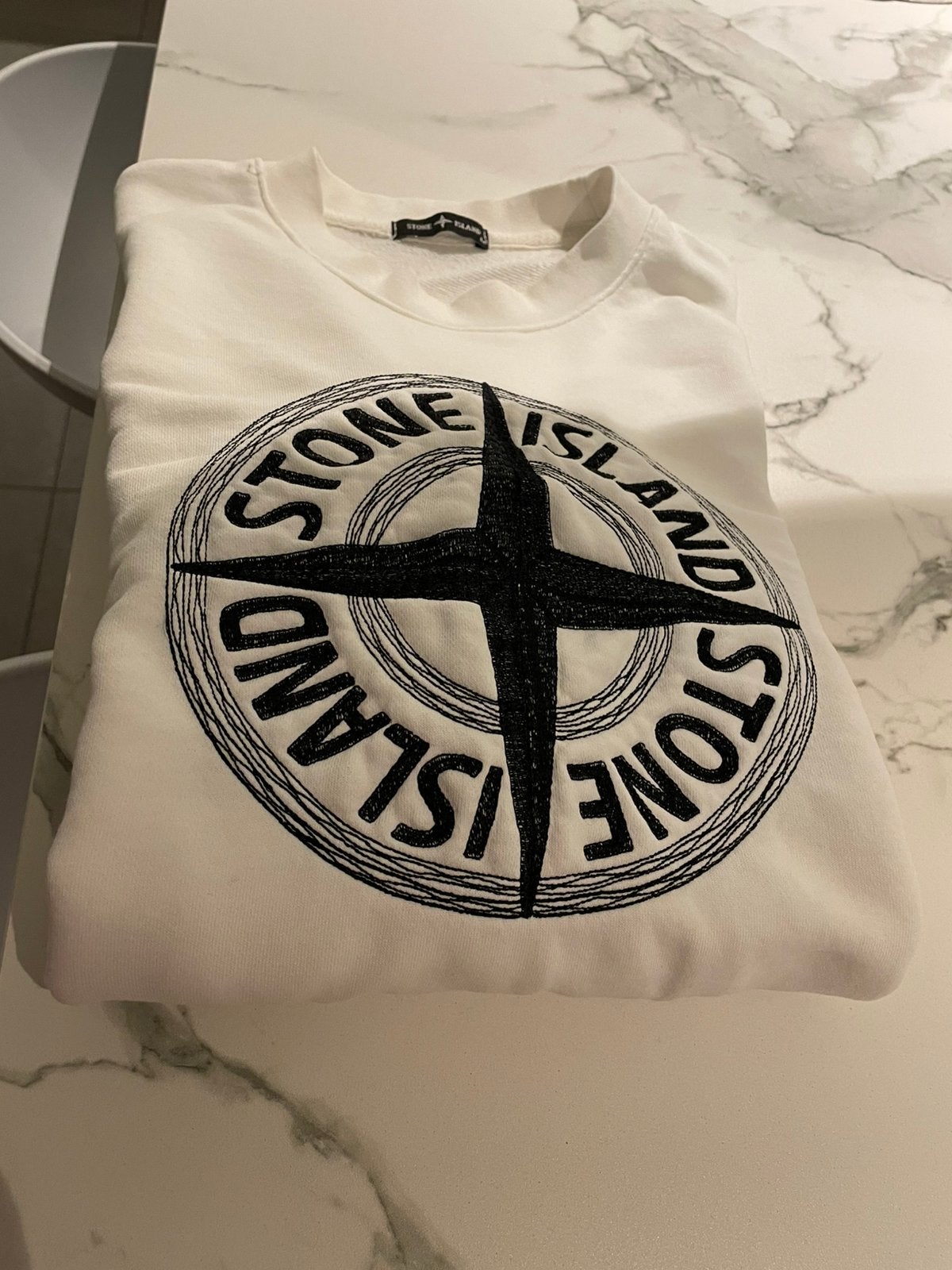 Pull Stone Island taille M, Enlèvement ou Envoi, Comme neuf, Taille 48/50 (M), Blanc